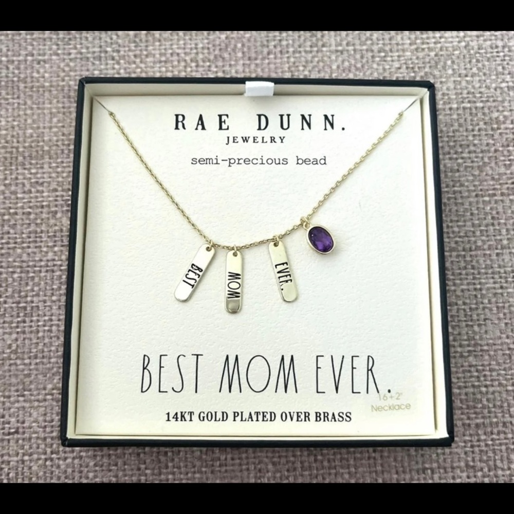 Rae Dunn "BEST MOM EVER" Necklace